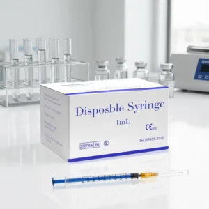 1ml Disposable Safety Veterinary Syringes with 25G Luer Slip Needle for Multi Species Animal Use