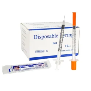 1ml Disposable Veterinary Syringe with 31G 8mm Needle for Animal Injection