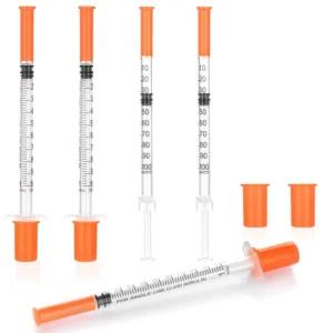 1ml Insulin Syringe Ultra-Thin Needle U-100 Disposable Insulin Syringe Sterile With Needle 27G 29G 30g 31G Can Be Used Animals