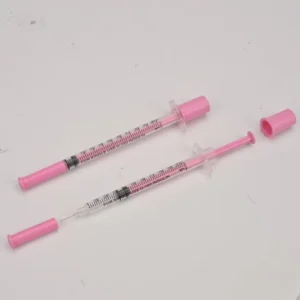 1ml Pink Insulin Syringe with 31G X 6mm Needle Veterinary Disposable for Cat Care