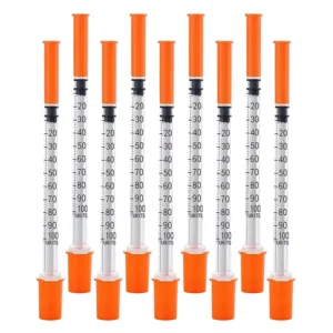 1ml Transparent Graduated Plastic Tube with Sealing Cap for Science Laboratory Use