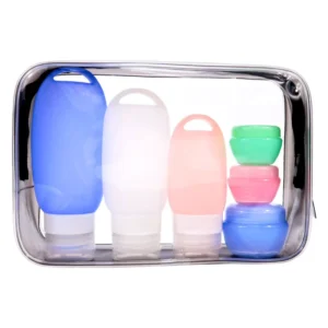 2/3oz Travel Accessories Silicone Bottles Kit TSA Approved Leakproof Silicone Squeeze Cosmetic Travel Size Toiletries Bottle Set