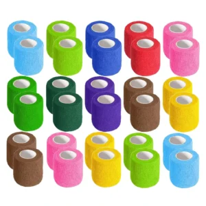 2 Inch 5 Yards Nonwoven Cohesive Bandage Self Adhesive Breathable Elastic Stretch Athletic Support CE Certified