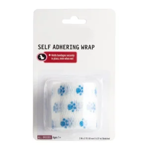 2 Inch X 5 Yards Eco-Friendly Self-Adhering Cotton Cohesive Bandage Wrap Non-Woven Pet Cleaning Grooming for Dogs Cats Ankle