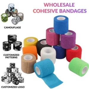 2 Inch X 5 Yards Self Adherent Bandage Tattoo Grip Cover Wrap Tattoo Grip Tape Elastic Cohesive Bandage for Sports Vet Medical