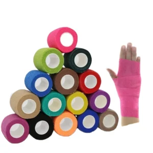 2 inch X 5 Yards Grip Cover Sports Adherent Tape Self Cohesive Bandage Rolls