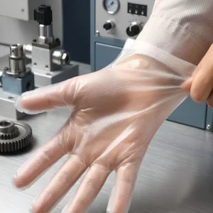 2.1g Thick HDPE Disposable Gloves 260pcs Boxed Waterproof Puncture Resistant Durable Grain Texture Kitchen Use Cleaning Supplies