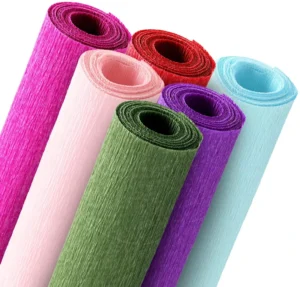 20% Crepe Ratio Rolls of Art Wrapping Crepe Paper Decoration Flowers Paper Flower Decorations Crepe Paper Flower