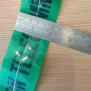 200 Mic Underground Tele Cable Warning Tape Double S Shape 316 Tracer Wire Detectable Electric Caution Tape Pe Barrier Tape
