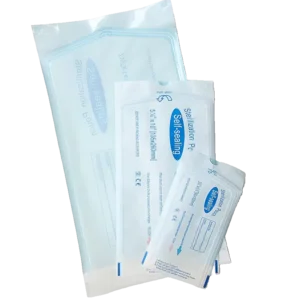 200 Pcs Self Sealing Plastic Sterilization Pouches CE Mark Certified for Dental Autoclave Use