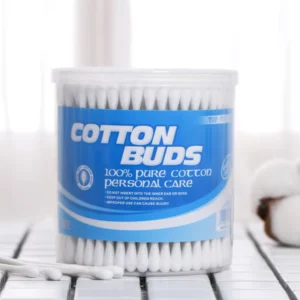 200PCS Daily Use Disposable Eco friendly Soft Pure Cotton Round Head Swabs Ear Cleaning Paper Stick Cotton Buds
