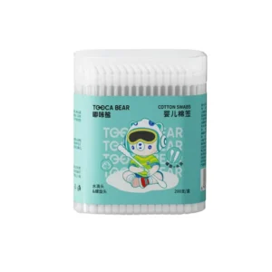 200Pcs Skin Friendly Infant Cotton Swabs Lint Free Soft Double Tip Design Disposable Safe Cotton Bud for Baby Household