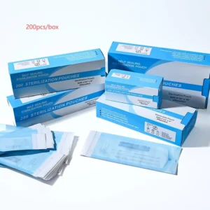 200Pcs box Blue Professional Nail Sterilization Pouch Different Size Nail Tool for Nail Brushes and Scissors