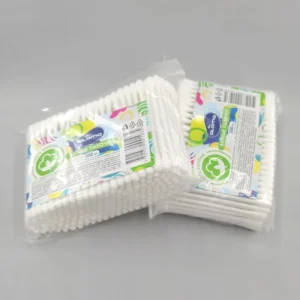 200pcs Disposable Plastic Cotton Two Head Multifunctional Cotton Swabs for Ear Cleaning & Makeup Removal