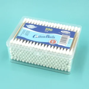 200pcs Eco Friendly Bamboo Cotton Swabs Double Tips Biodegradable Ear Cleaning Makeup Removal Custom Logo
