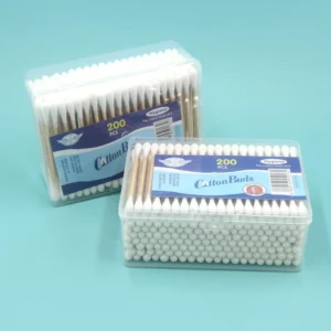 200pcs Eco Friendly Bamboo Cotton Swabs Double Tips Biodegradable Ear Cleaning Makeup Removal Custom Logo Available