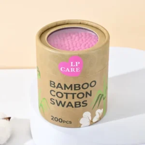200pcs Eco Friendly Biodegradable Bamboo Cotton Swabs 100% Natural Cotton Makeup Daily Cleaning Bulk