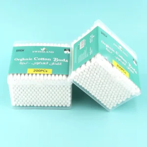200pcs Eco Friendly Biodegradable Bamboo Cotton Swabs 100% Natural Cotton Makeup Daily Cleaning Bulk Available