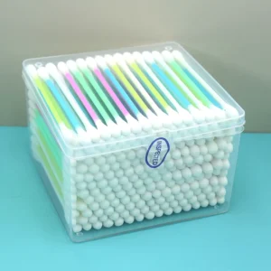 200pcs Eco Friendly Cotton Swabs Double Tips Biodegradable Ear Cleaning Makeup Removal Custom Logo Available
