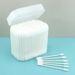 200pcs Eco Friendly Paper Cotton Swabs Double Tips Biodegradable Ear Cleaning Makeup Removal Custom Logo Available