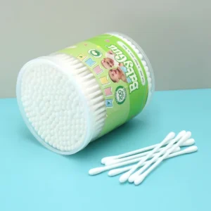 200pcs Factory Custom Logo OEM Brand Multi Purpose Two Head Cotton Buds Disposable Ear & Makeup Cleaning Cotton Swabs