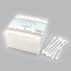 200pcs Factory Hot Selling Cotton Buds Custom Logo Q Tips Cotton Swabs Makeup and Ear Cleaning Swabs