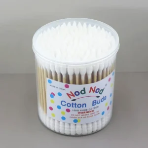 200pcs High Quality Bamboo Cotton Swabs Disposable Double Head Cotton Buds in Clear Hot Selling Baby Ear Care Daily Cleaning