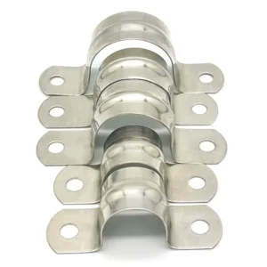 201SS Customized U Shape Steel Hose Clamps Factory Adjustable Pipe Clamps Hardware Fasteners Saddle Cable Tube Pipe Clips Fixing