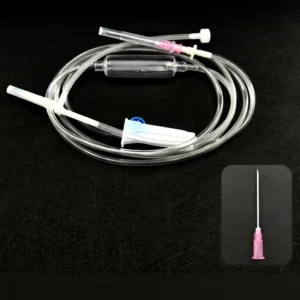 23g 25g Infusion Set with Plastic Spike and Air Vent for Vet Use