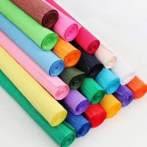 250cm *25 50cm Colored Crepe Paper Roll Origami Crinkled Crepe Paper Craft DIY Flowers Decoration Crepe Paper Flowers