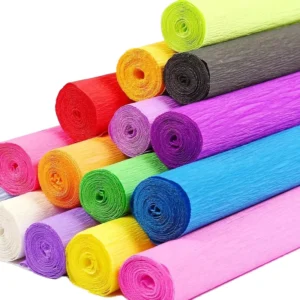 250cm X 25 50cm Double Sided Colored Crepe Paper Roll for DIY Flowers & Packaging Decoration