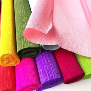 250cm X 50cm Double Sided Colored Waterproof Recyclable Crepe Paper Roll DIY Flowers Packaging Decoration Gravure