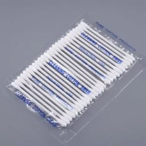25pcs bag Industrial Cleanroom Swab CA002 Industrial Lint Free Cleanroom Cotton Swab Cotton Bud 100% Pure Cotton Accept OEM