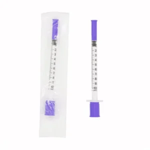 29G 31G Thickness Purple Disposable Medical 6mm 8mm 13mm Needle Sterile Pet Syringe Stainless Steel PP 0.5ml 1ml Custom
