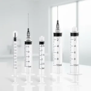 3 Piece Veterinary Disposable Safety Syringe Luer Lock Slip Hypodermic Needle 1 200ml Medical Grade PP