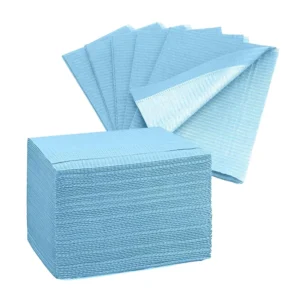 3 Ply Disposable Dental Bibs Paper+Poly Medical Bed Pads for Dental Procedures Blue Pink Black Green