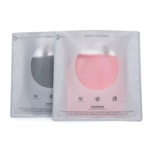 3 Side Sealing Heat Sealable 1 Mil Thick Gravure Printed Frosted Poly Bag for Garments Socks Underwear Shoes Fur Packaging