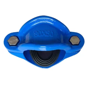 3 inch Ductile iron saddle clamp with outlet 1/2″ for PVC pipe