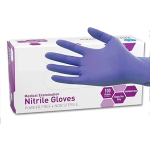 3.5 5 6 7 Mil Disposable Blue Black Pink Purple Medical Work Home Food Grade Powder Free Pure Nitrile Gloves Box 100 Pieces