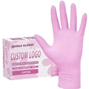 3.5mil Powder free Latex Free Pink Nitrile Disposable Gloves Soft Touch Nitrile Exam Gloves