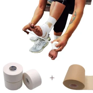 3.8cm*13.7m White Color Athletic Tape 7cm*27m Foam Dressing Football Tape Set Footballs Sports Protective Cotton Athletic Tape