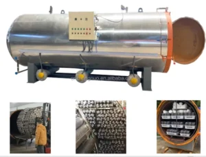 300L Horizontal Mushroom Autoclave Sterilizer with Electric Heating High Efficiency 134-135C Temperature Range