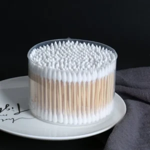 300pcs Disposable Bamboo Stick Surgical Sterile Extra Large Cotton Swab for Baby Use