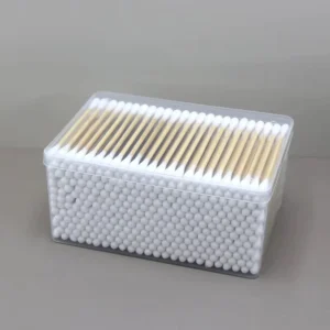 300pcs Eco Friendly Bamboo Cotton Swabs Double Tips Biodegradable Ear Cleaning Makeup Removal Custom Logo