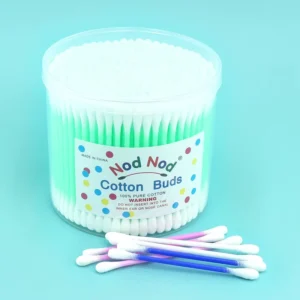 300pcs High Quality Cotton Swabs Disposable Double Head Cotton Buds in Clear Baby Ear Care Daily Cleaning