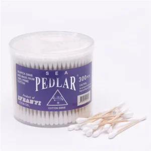 300pcs High Quality HJ Brand Bamboo Stick Cotton Buds with Round Head for Ear Cleaning Makeup Tools Cotton Swabs