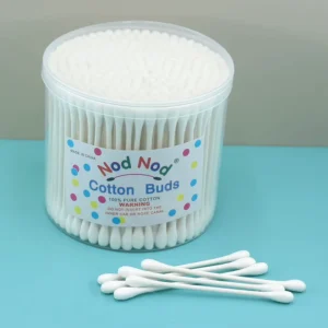 300pcs High Quality Paper Cotton Swabs Disposable Double Head Cotton Buds in Clear Baby Ear Care Daily Cleaning
