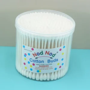 300pcs Paper Cotton Swabs Disposable Double Head Cotton Buds for Baby Ear Care Daily Cleaning