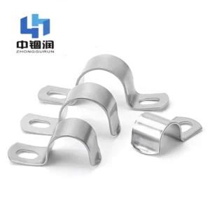 304 Stainless Steel Polished Single Sided Saddle Clamp Pipe Bracket Hose Clamp Water Pipe Clamp U Shaped Hoop Clamp