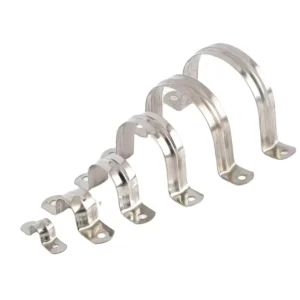 304 Stainless Steel Rigid U Shaped Strap Clip Conduit Ring U Type Pipe Saddle Clamps for Fixing Supporting